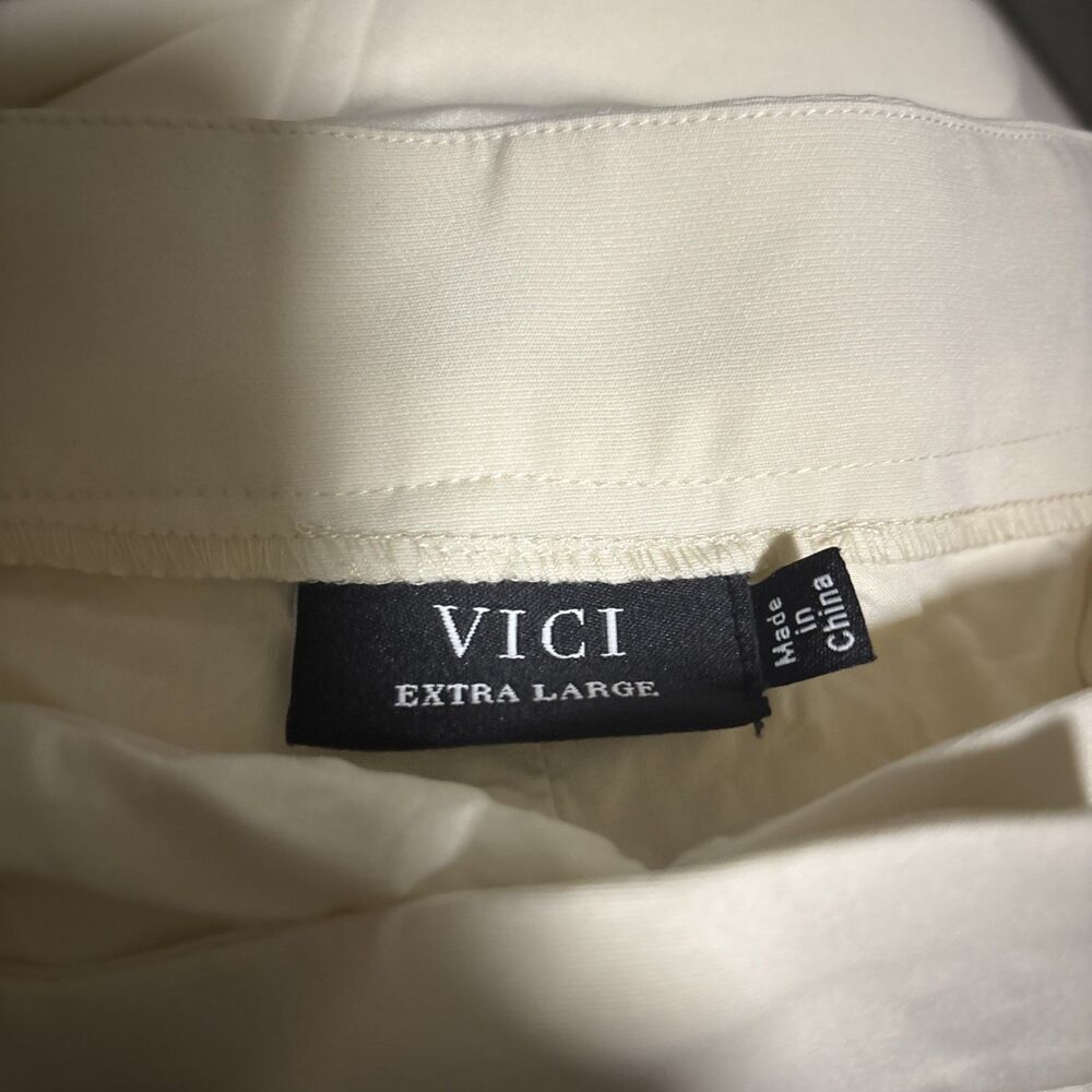 Vici NWOT Polished Pleated Trousers Wide Leg Dress Pants Size XL - Picture 7 of 8